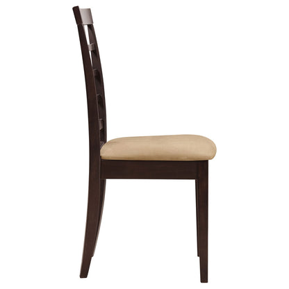 Brown Wood Side Chair for Dining Room Transitional Style