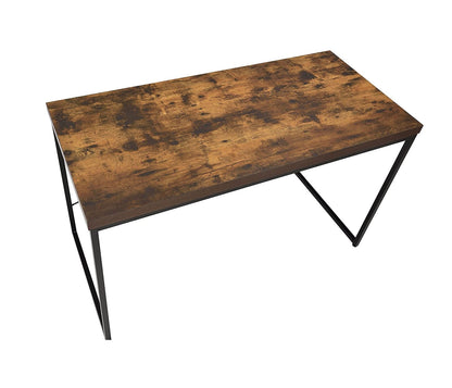 Black & Oak Rectangular Writing Desk - Industrial Style