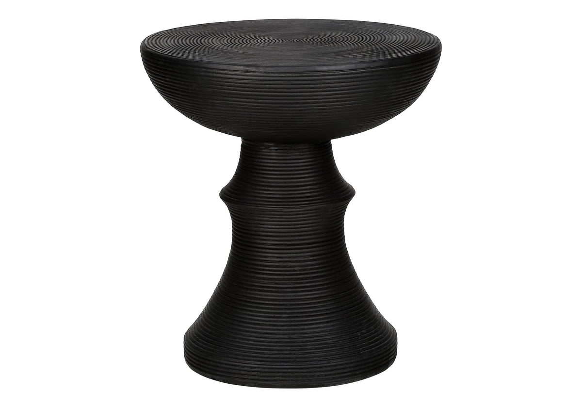 Black Magnesium Oxide Accent Table - 25"H Outdoor Side Table
