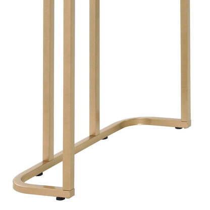 Estie White & Gold Finish Writing Desk - Work From Home Office Desk