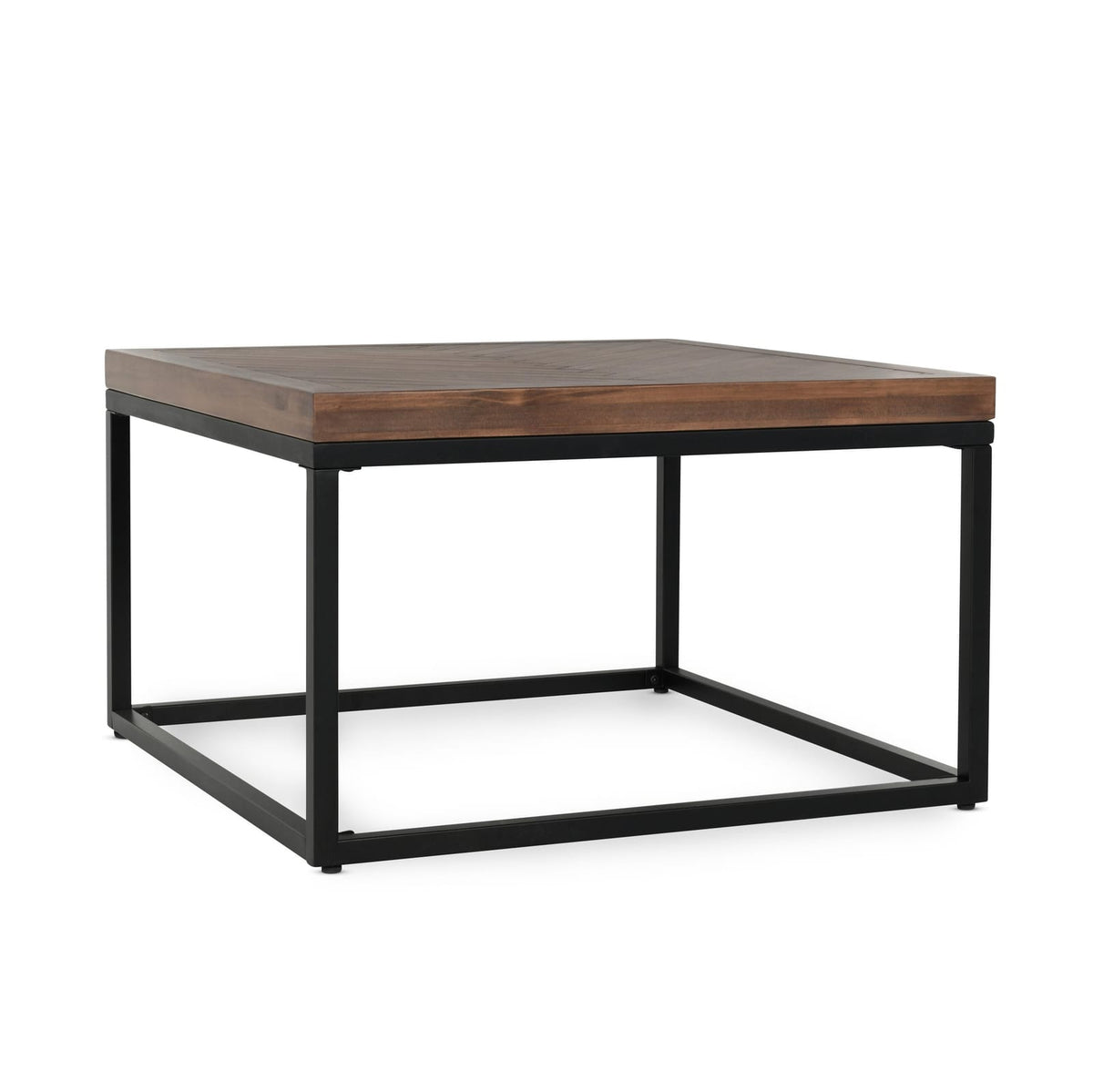 Chantel 30" Square Coffee Table Almond - Modern Farmhouse Style