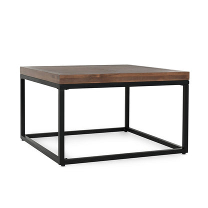 Chantel 30" Square Coffee Table Almond - Modern Farmhouse Style