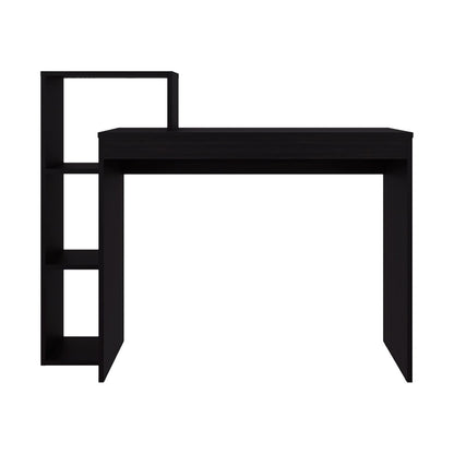 Wenge Computer Desk with Open Storage for Home Office
