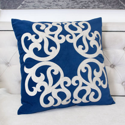 Indigo Polyester 20x20 Pillow Cover - Set of 2