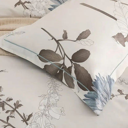 Twin Size Milk White Polyester Duvet Cover Set