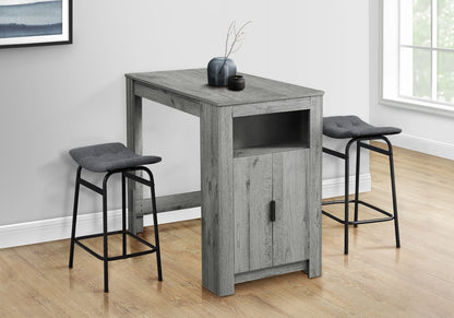 Dining Table, 48" Rectangular, Counter Height, Grey Laminate - Storage Included