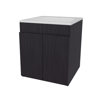 Wenge Bathroom Vanity with Two Doors - Modern Storage
