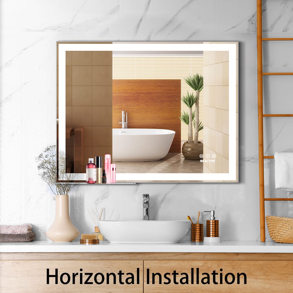 48 x 24 Inch LED Bathroom Mirror with Anti-Fog & Touch Lights