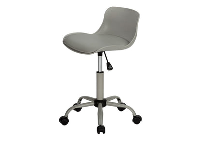 Grey Low-Back Office Chair for Kids - Adjustable Height