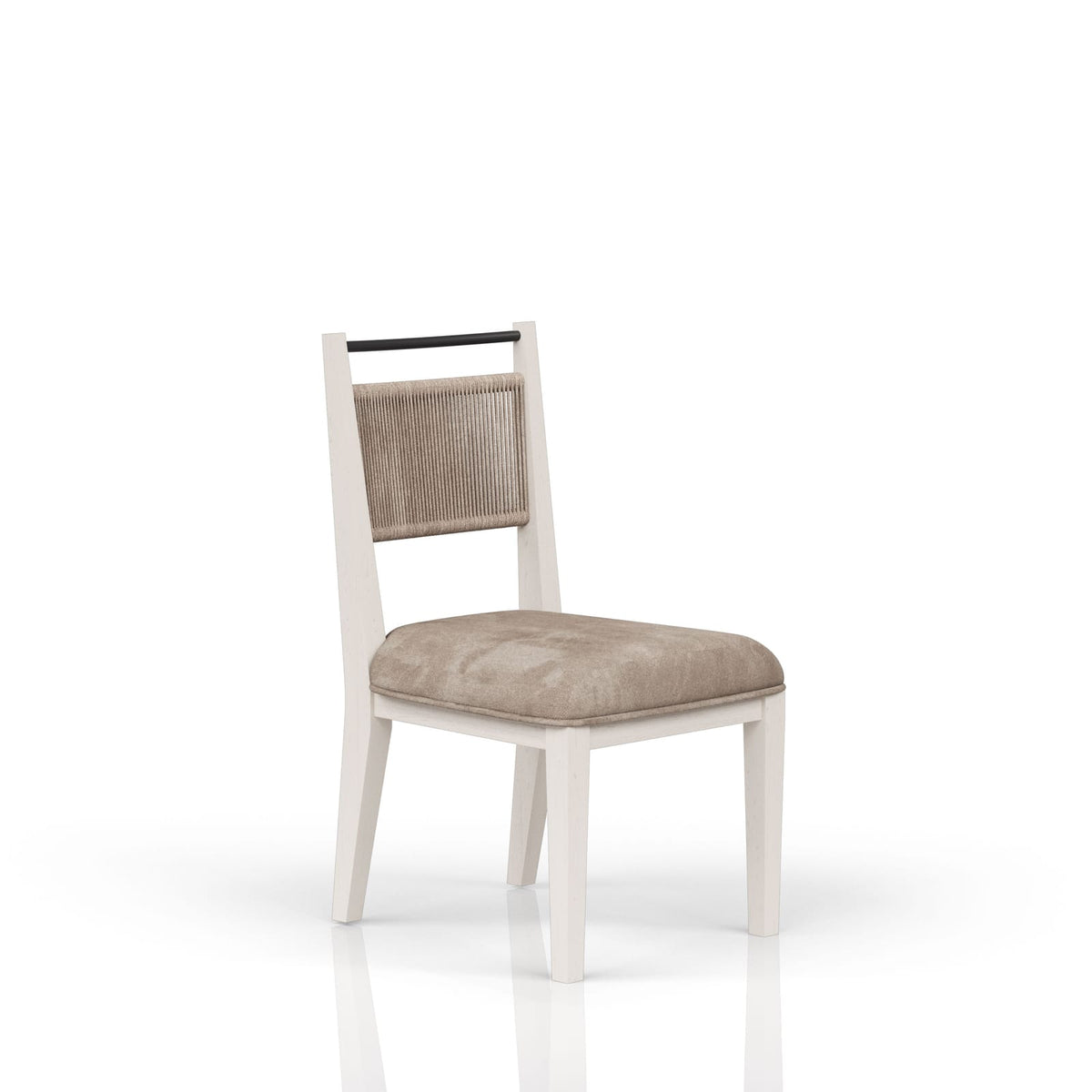 Rope Back Dining Chair - Beige & Vanilla Set of 2