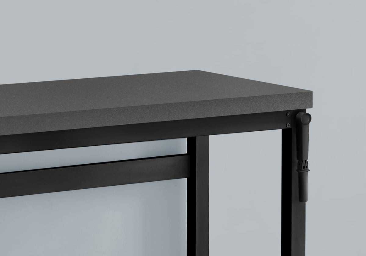 Grey Adjustable Computer Desk - Home Office Workstation