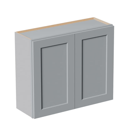 Gray Shaker Wall Cabinets - 36" Storage for Kitchen & Bath