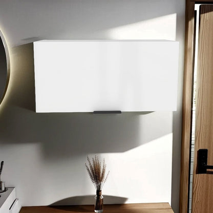 White 1-Shelf Wall Cabinet - Primary Living Space Storage for Living Room