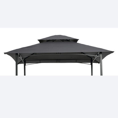 8x5Ft Grill Gazebo Replacement Canopy - Gray Fabric