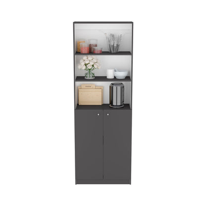 Multicolor Engineered Wood Display Shelving Unit