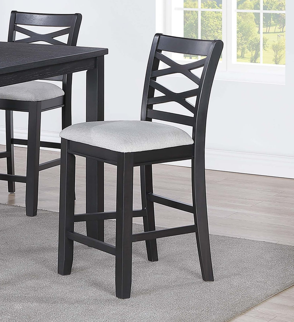 Charcoal Dining Table Set - Seats 4