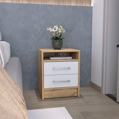 Multicolor Nightstand 20"H - Two Drawers Storage