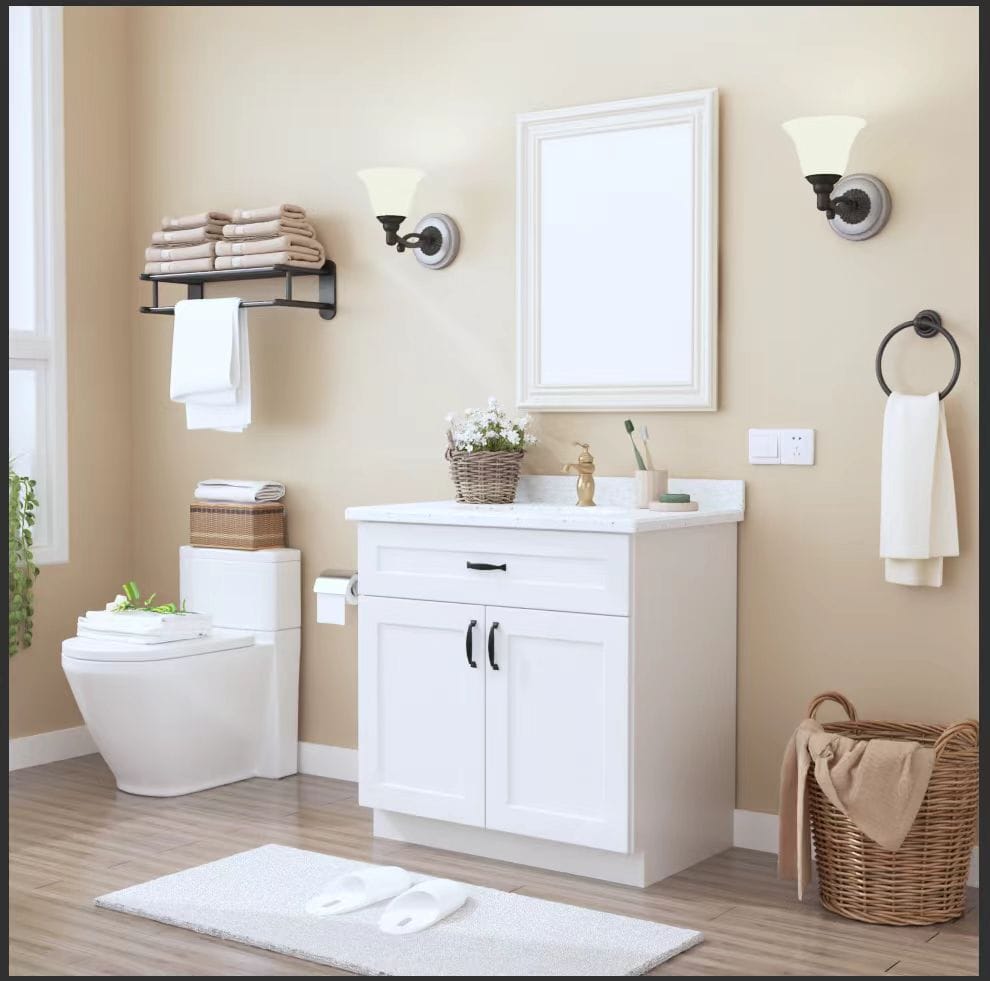 24" Solid Wood White Shaker Base Cabinet - Storage & Kitchen Solutions