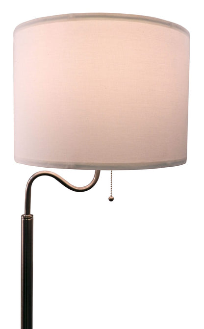 58 Inch Brown Mix Metal Sofa Side Table Lamp