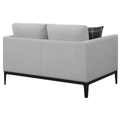 Light Grey Upholstered Loveseat - 56" Sofa for Living Room