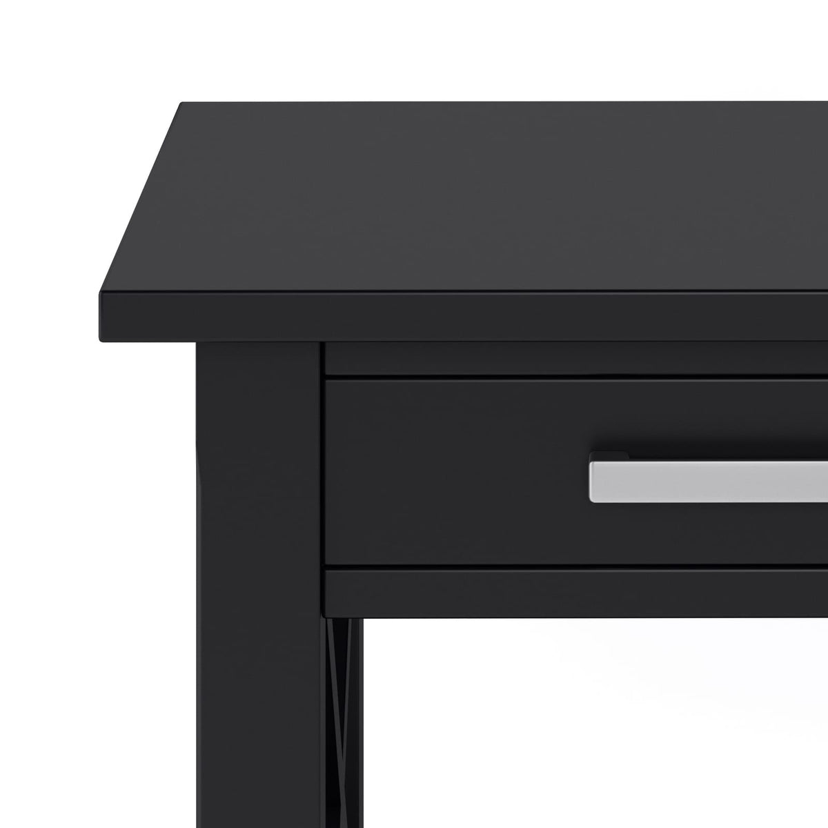 Black Wood End Table with Drawer for Bedroom Storage for Living Room