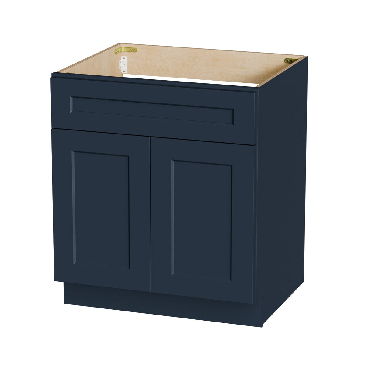 30" Bathroom Vanity Cabinet - Blue Wood Sink Base