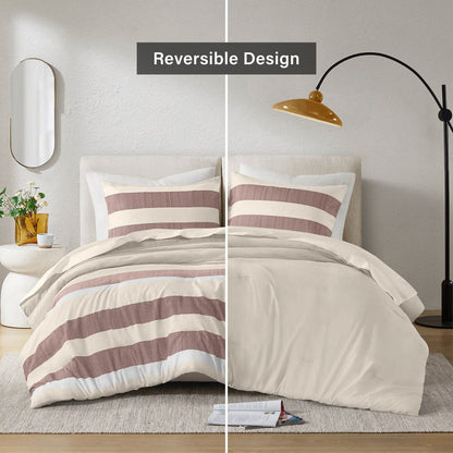 Terracotta Polyester Twin Comforter Set - 2 Piece Bedding