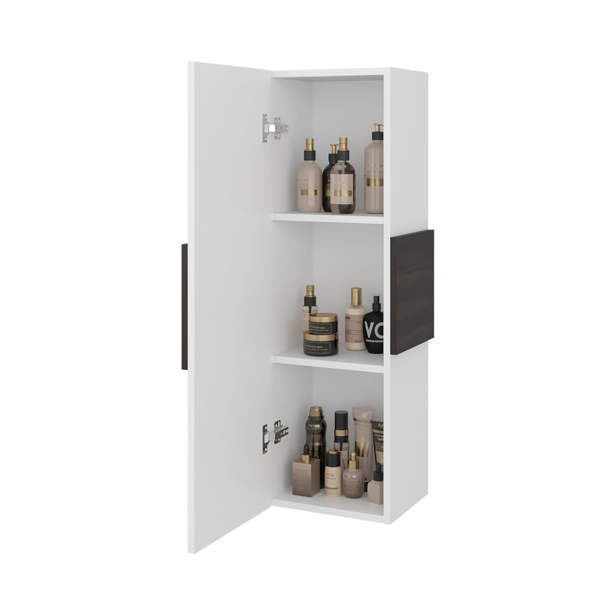 Wall Mounted Bathroom Medicine Cabinet with Walnut Finish