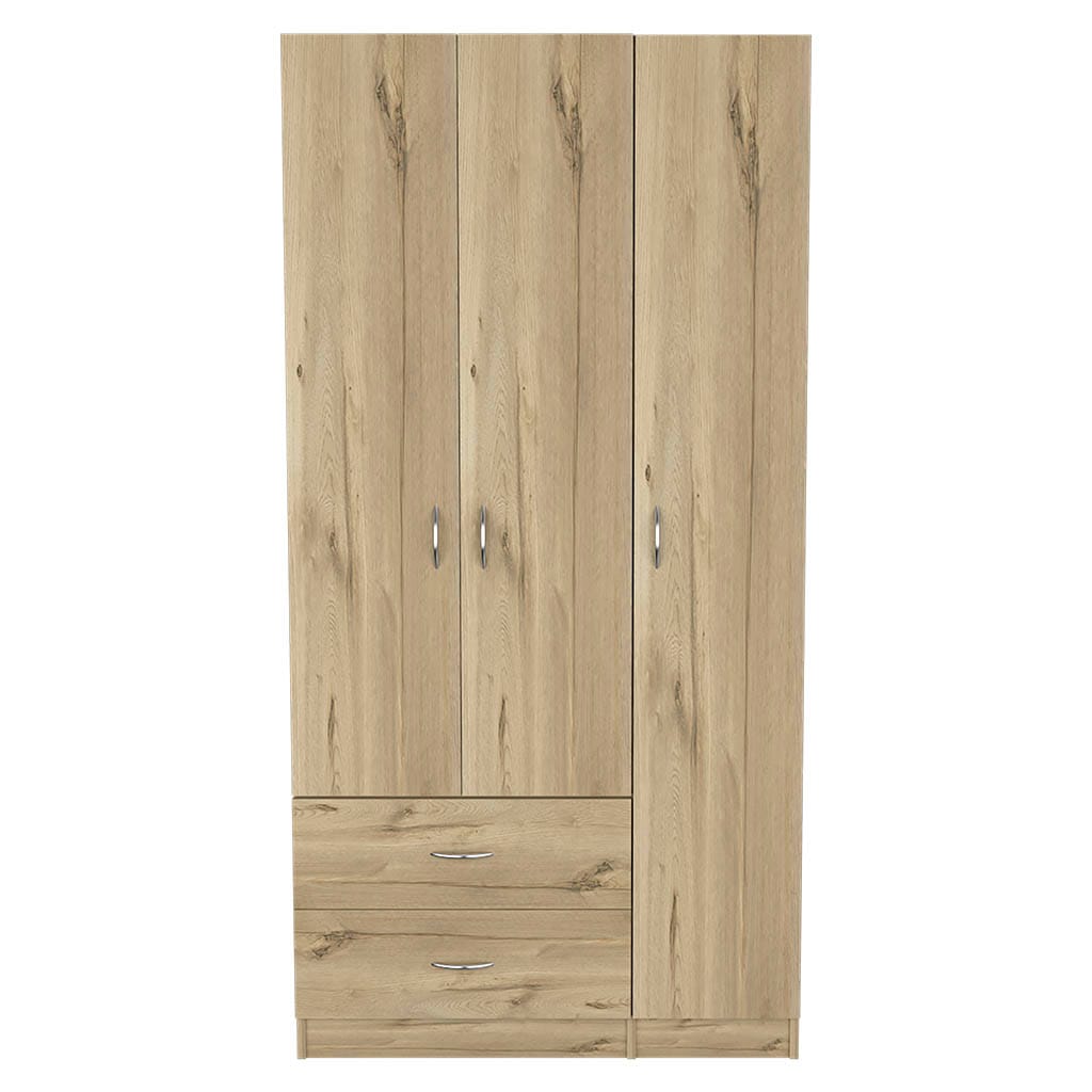Light Oak Bedroom Dresser with 4 Shelves - 70.8"W