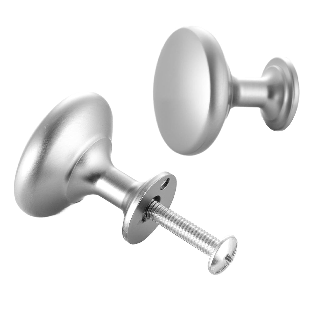 25 Zinc Alloy Drawer Knobs - Nickel Finish Cabinet Hardware
