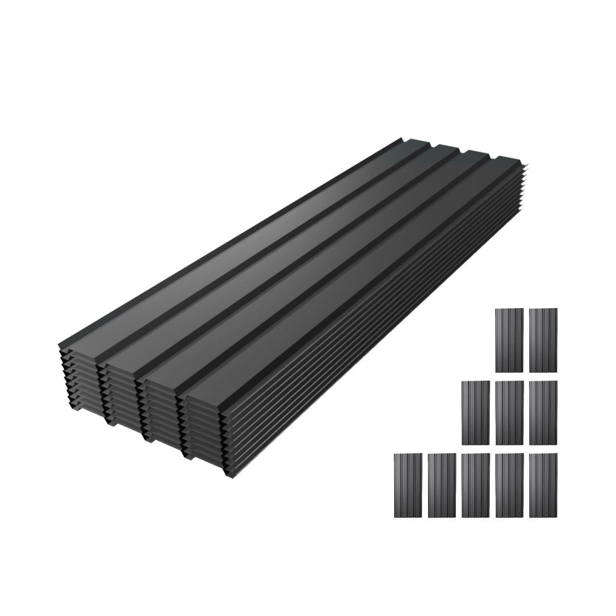 Grey Metal Roof Panels - 61 Inch Outdoor Deck Cover