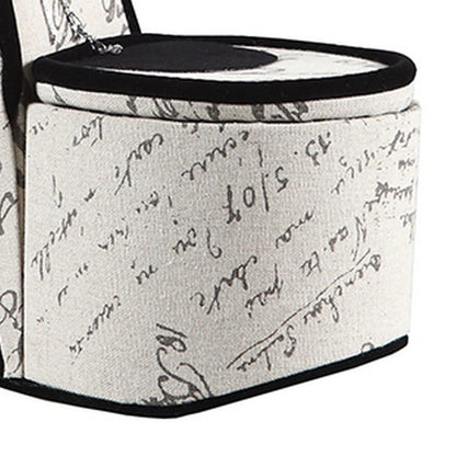 Beige Black Velvet Jewelry Storage Box for High Heels and Accessories for Bedroom