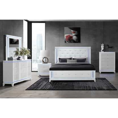 White LED Vanity Mirror - Attaches to Dresser