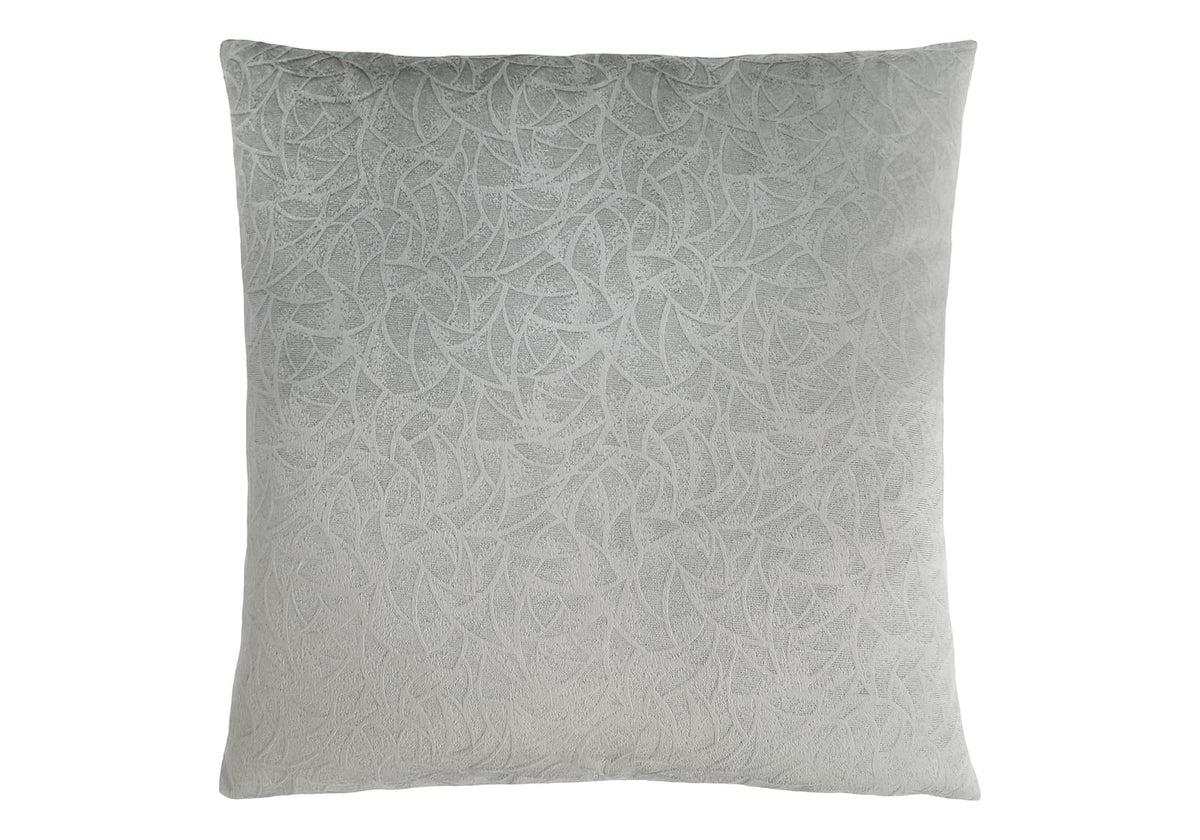 Light Grey Square Throw Pillow 18x18 with Floral Insert