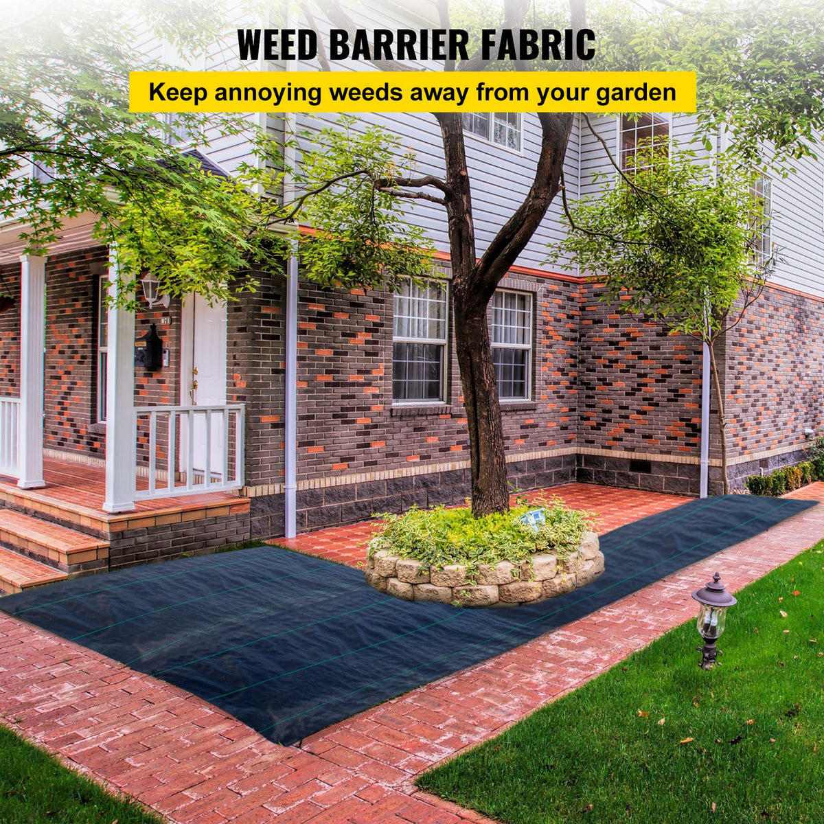 6.5ft x 300ft Premium Weed Barrier Fabric - Durable Polypropylene