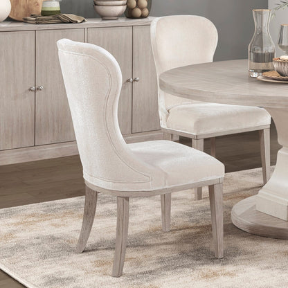 Ivory Side Chairs Set of 2 Classic Dining Chairs