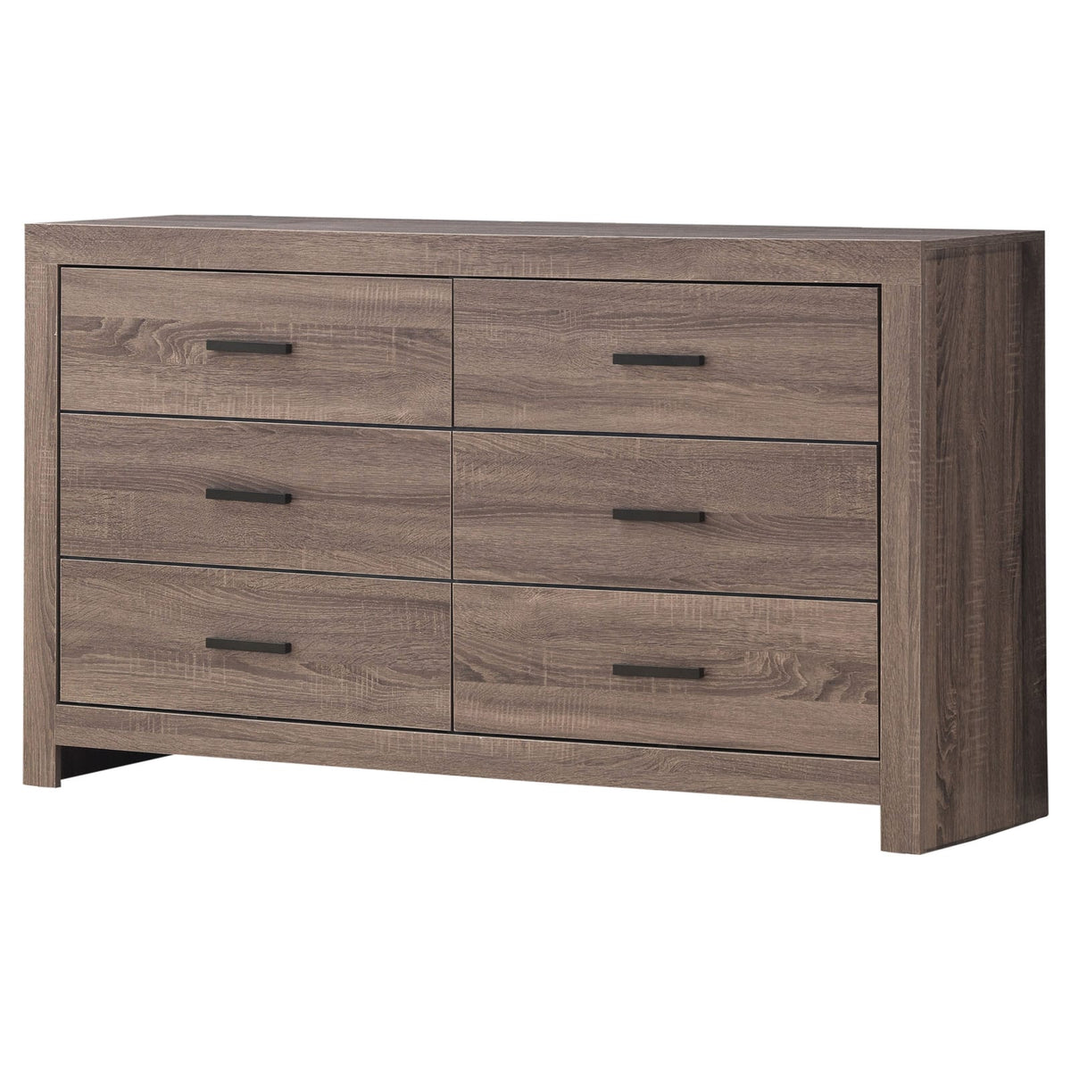 Oak Barrel Farmhouse 6-Drawer Dresser for Bedroom