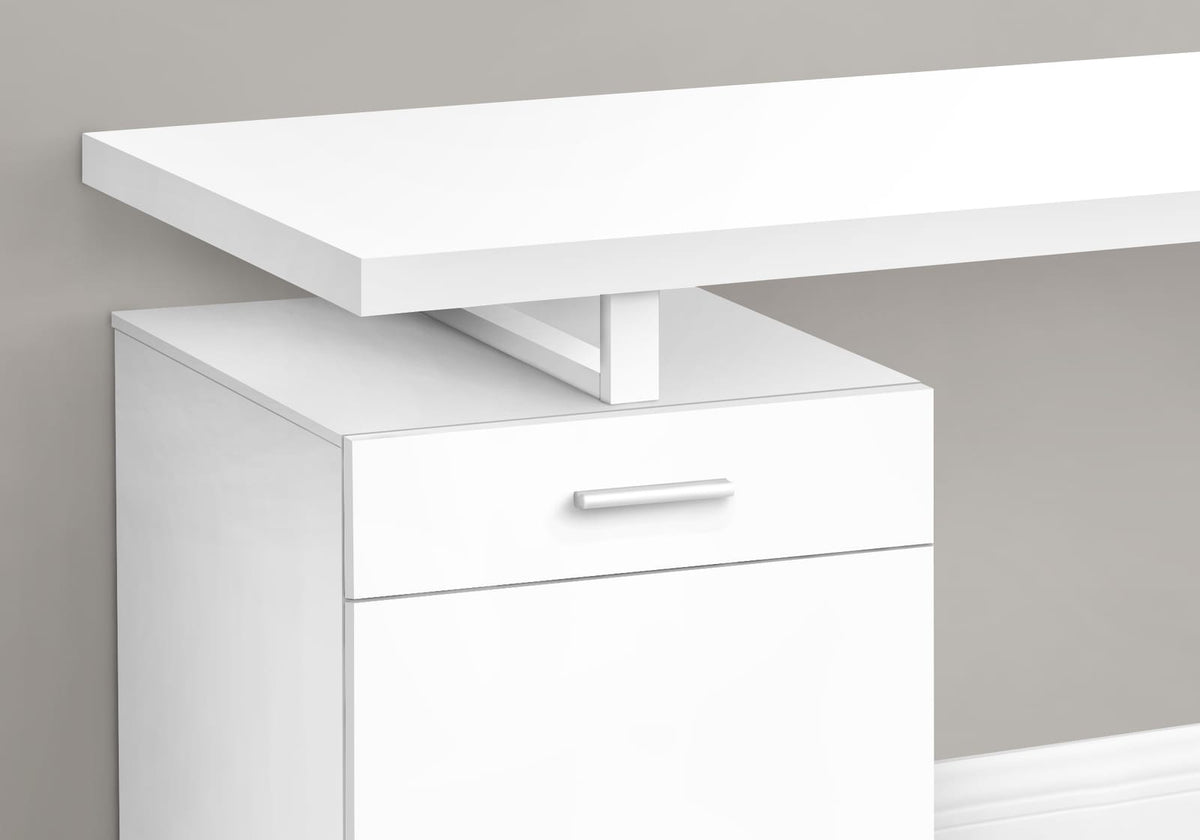 White Computer Desk with Storage Drawers - 47.25" L