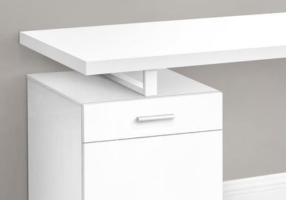 White Computer Desk with Storage Drawers - 47.25" L