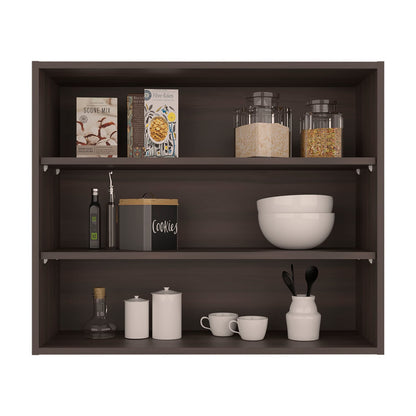 Wall Cabinet Meeker Maribrown - Brown Display Shelf for Living Room