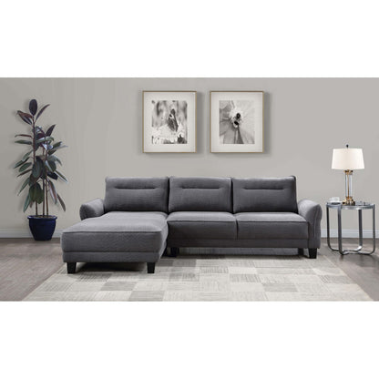 Verona Grey Loose Back Sectional Sofa - L-Shaped, 4 Seats