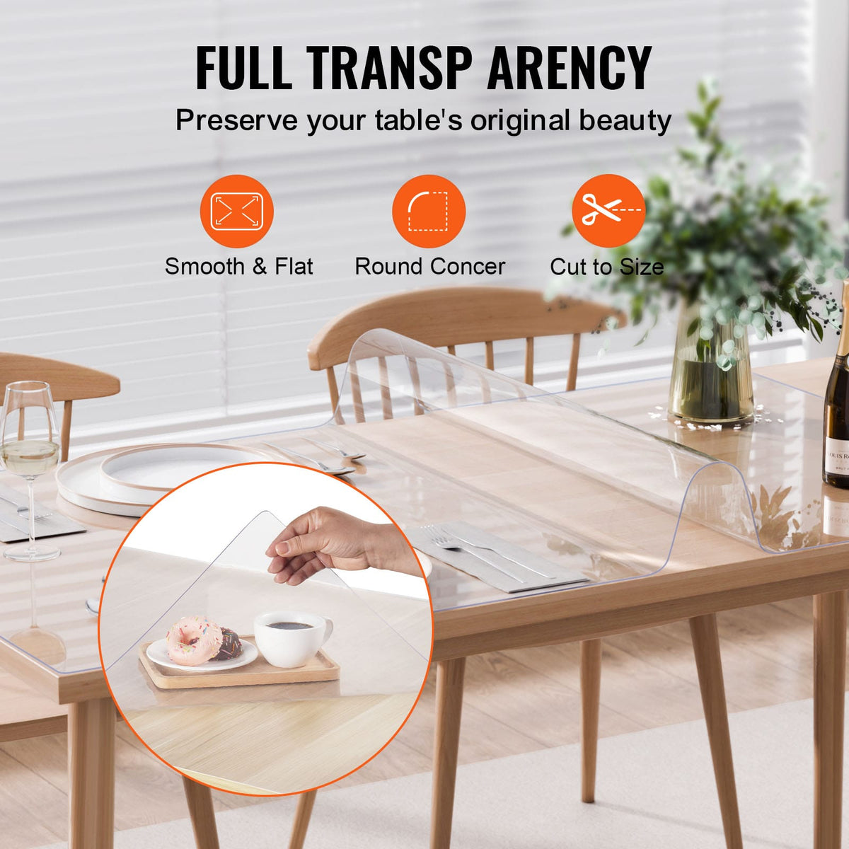 30x60 Inch Transparent PVC Table Protector - Desk Cover