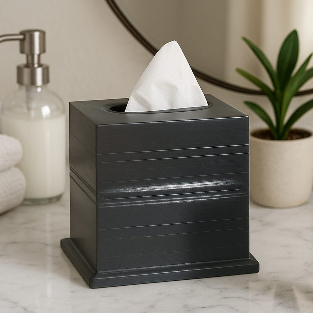 Oil-Rubbed Bronze Tissue Box Cover - Stainless Steel for Bathroom