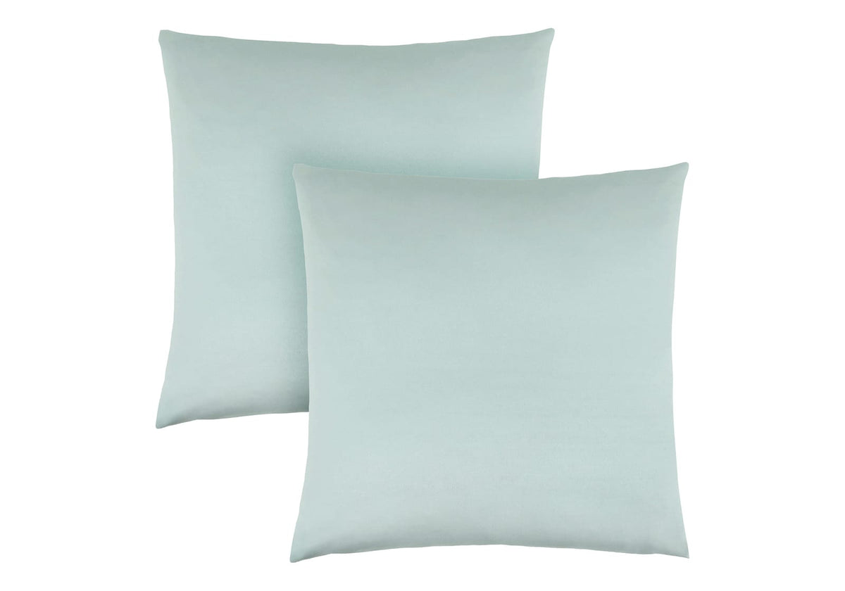 Set of 2 Mint Green Square Throw Pillows - 18x18 Inches