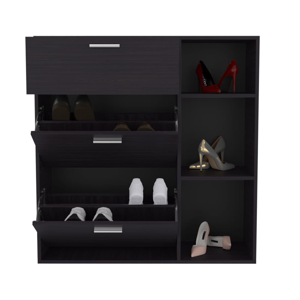 Whitaker Shoe Rack - Black Storage Cabinet