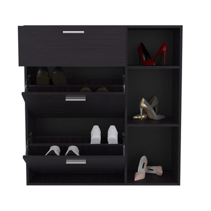 Whitaker Shoe Rack - Black Storage Cabinet