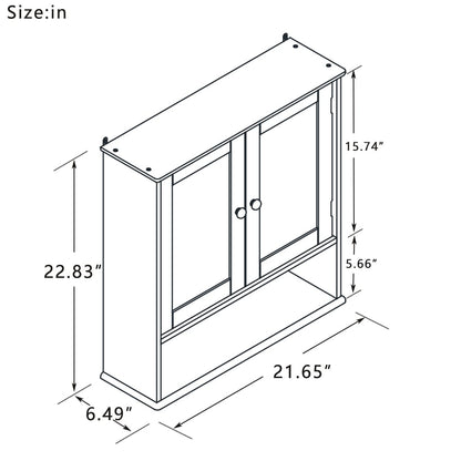 Modern White MDF Bathroom Mirror Cabinet for Renovations