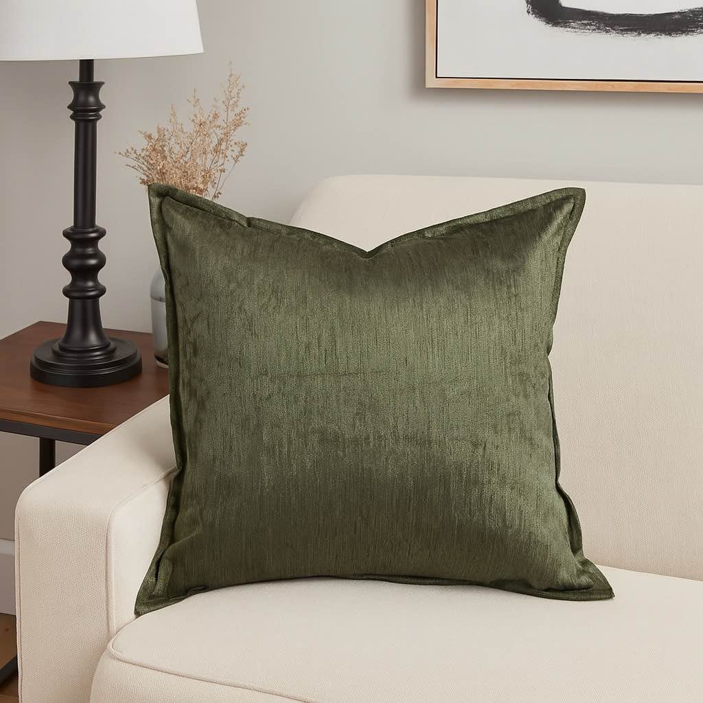 Homey COZY Velvet Throw Pillow Deep Forest Green with Luxe Shine & Rich Texture