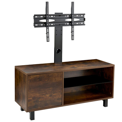 Small Rustic Brown TV Stand with Storage