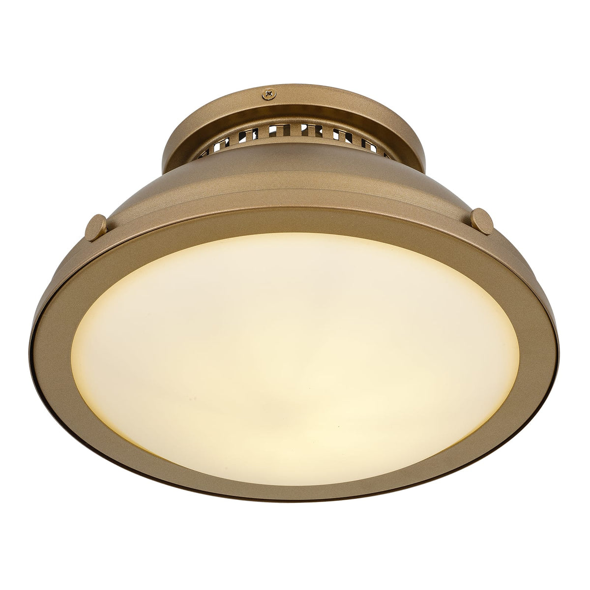 Brushed Brass Bedroom Flush Mount Light Fixture